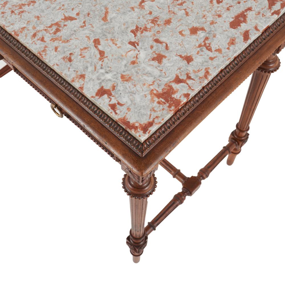 French Louis XVI Marble-Top Table In Good Condition In Vancouver, British Columbia
