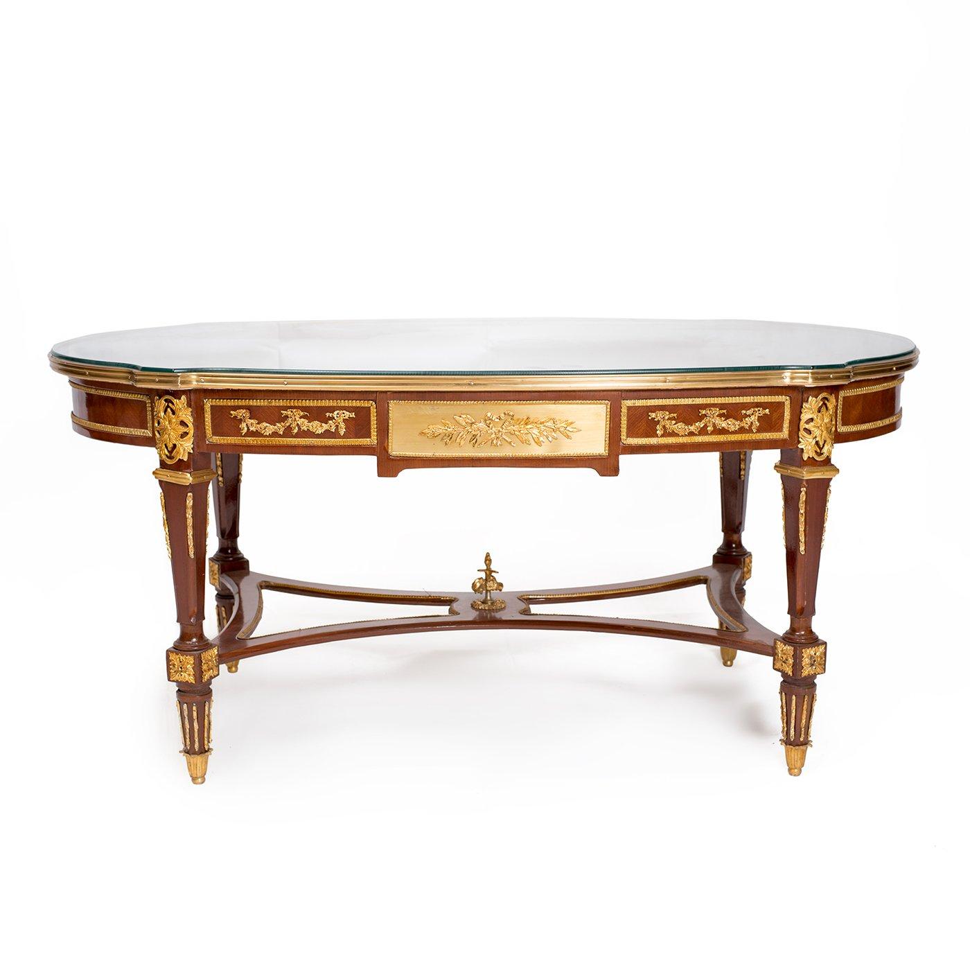 French Louis XVI Marquetry Inlaid Table (3 Set), 20th Century For Sale 7