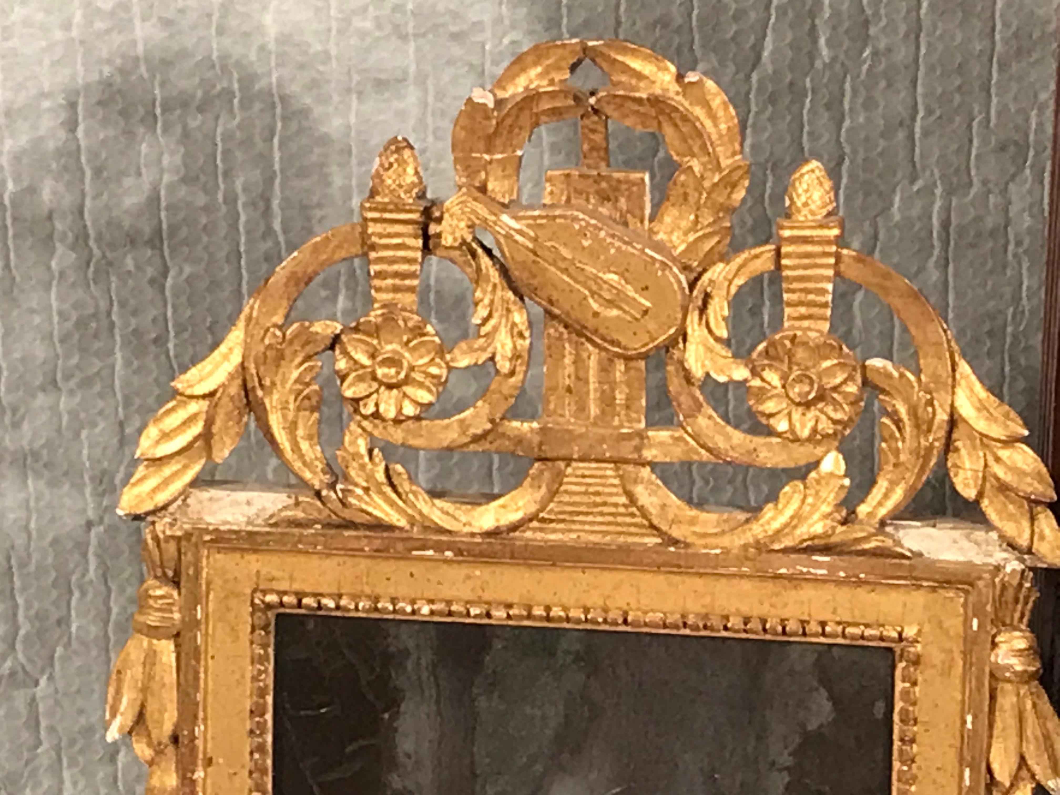 Fine XVIII secolo Luigi XVI francese  Specchio, 18° secolo