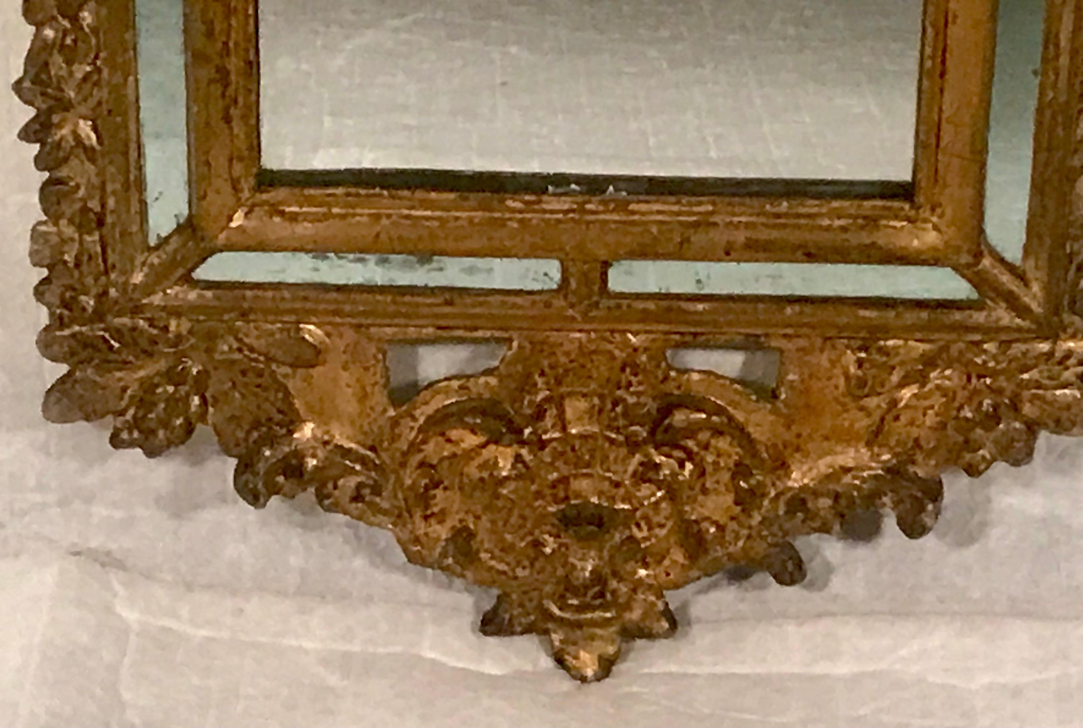 Neoclassical French Louis XVI Mirror around 1800, Gilt wood For Sale