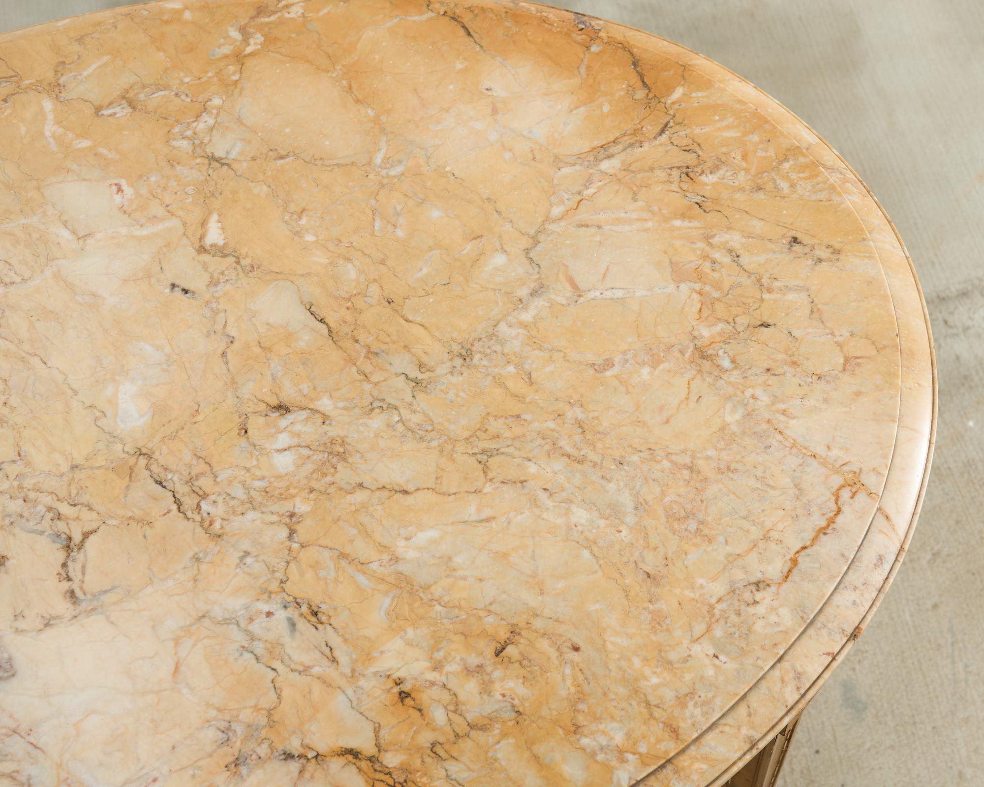 French Louis XVI Neoclssical Style Marble Top Center Table For Sale 3