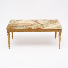 French Louis XVI Onyx Top Coffee Table