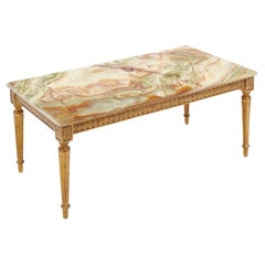 French Louis XVI Onyx Top Coffee Table