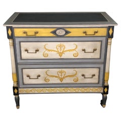  French Louis XVI or Neoclassical Style Faux Painted Chest