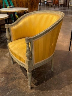 French Louis XVI Painted Bergère