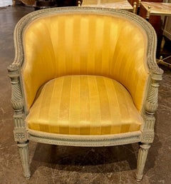 French Louis XVI Painted Bergère French Louis XVI Painted Bergère