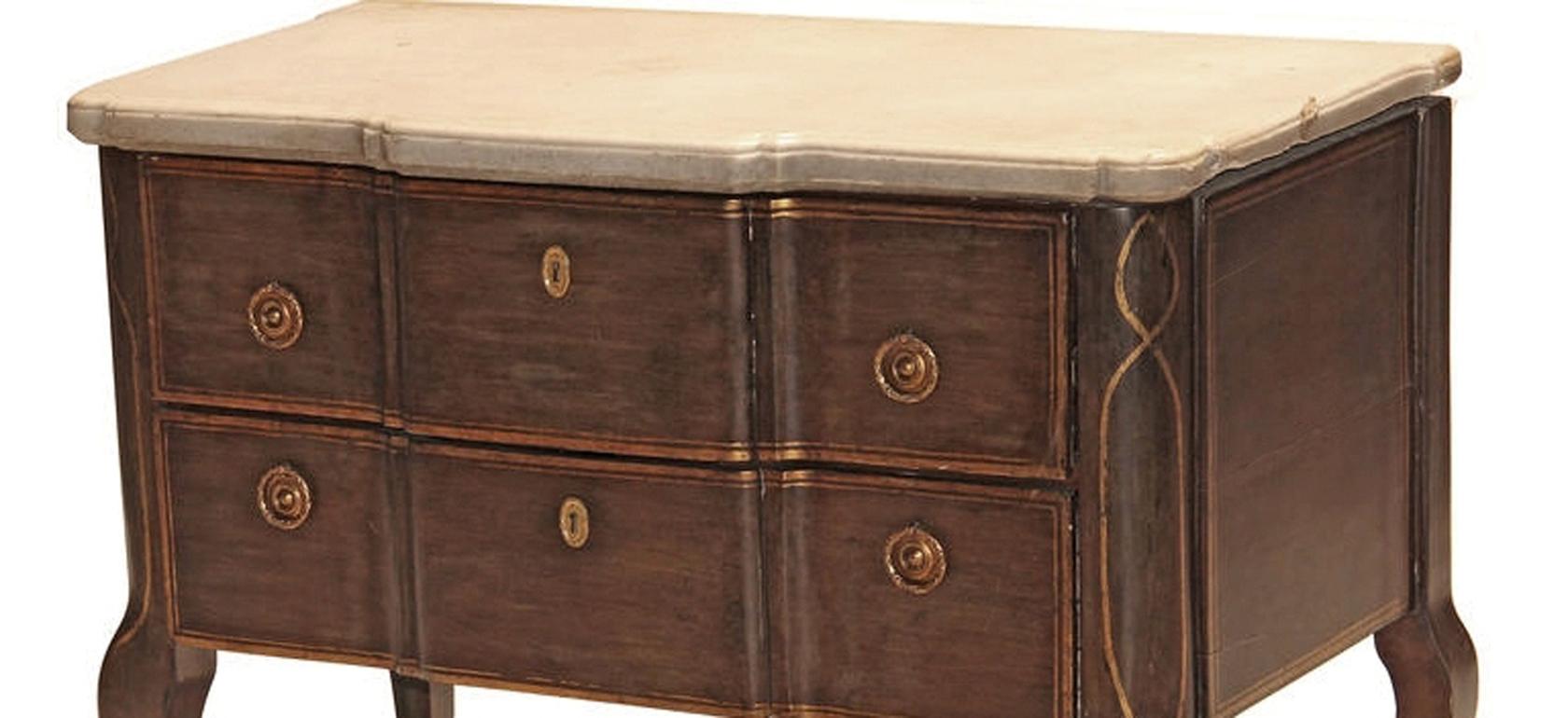 French Louis XVI Painted Commode, 19th Century In Good Condition For Sale In Cypress, CA