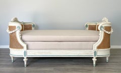 Méridienne française peinte de style Louis XVI