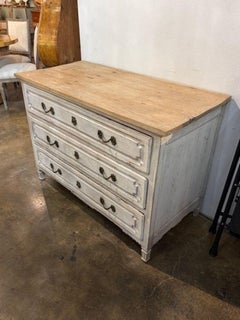 French Louis XVI Painted Oak Commode