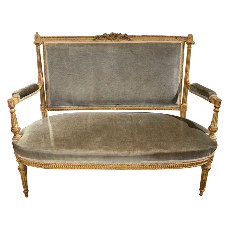 Französisches Louis XVI-Sofa mit Bemalung