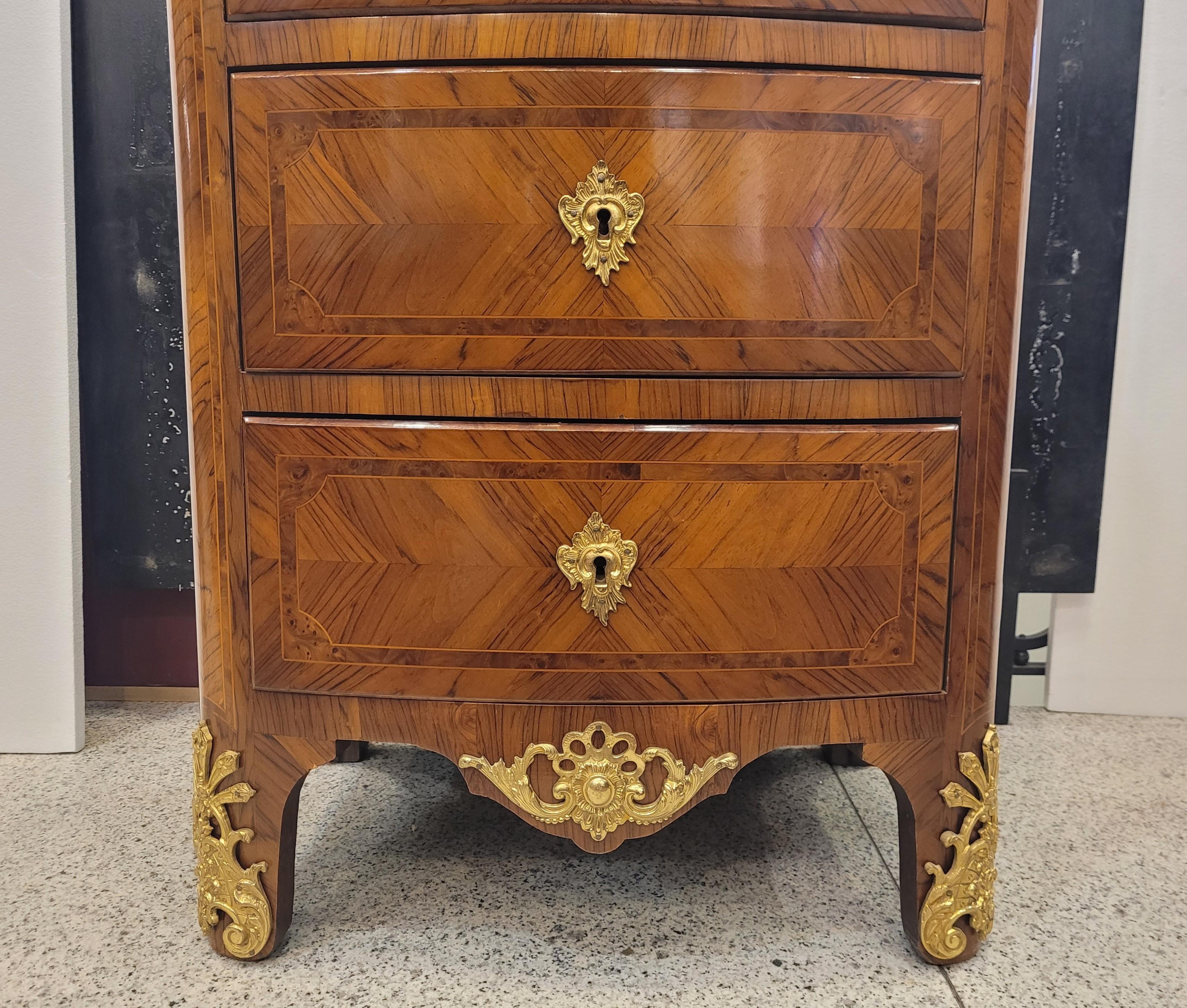 French Louis XVI Pair of Chest of Drawers, Commodes, Wood and Ormolu 6