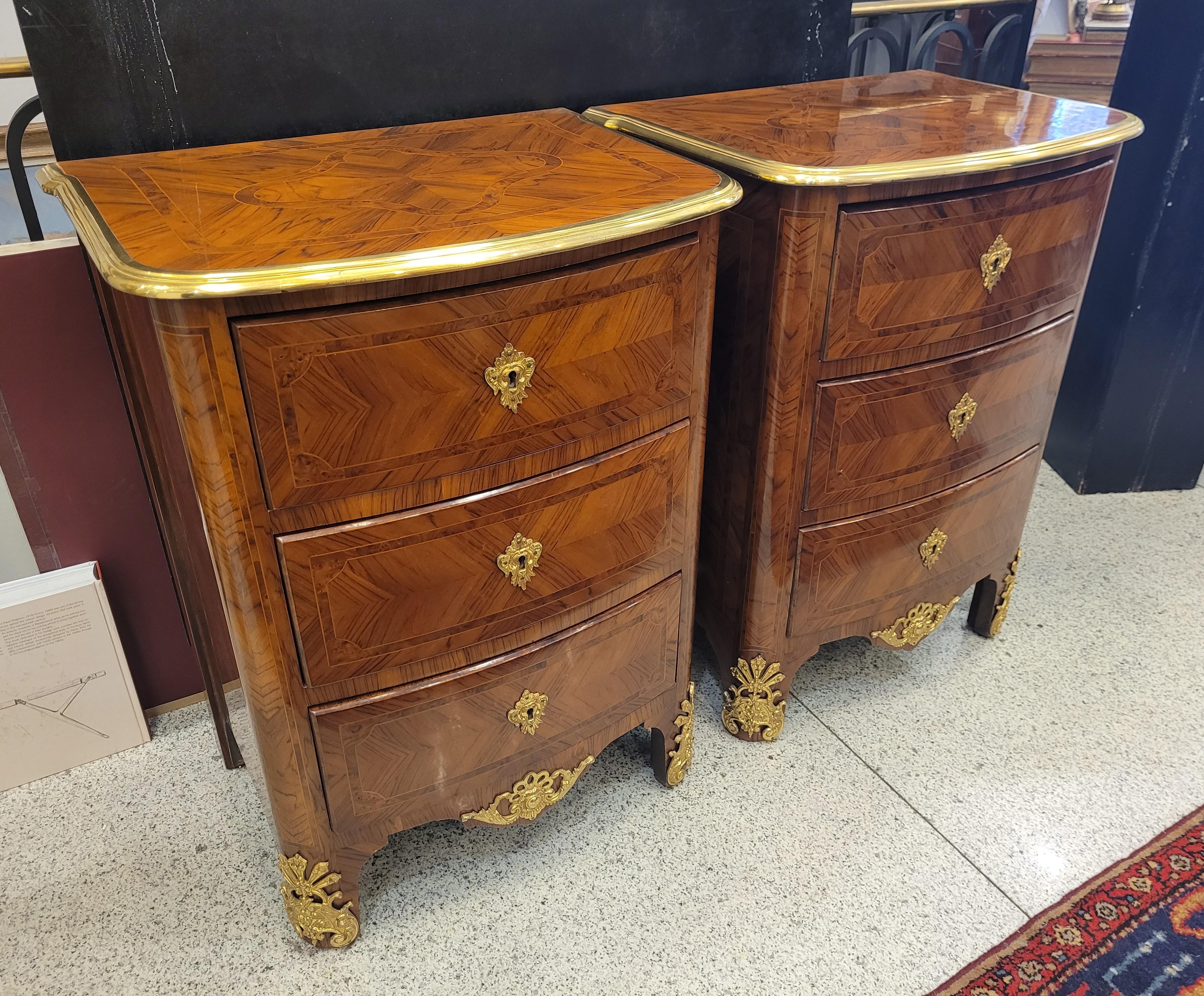 French Louis XVI Pair of Chest of Drawers, Commodes, Wood and Ormolu 9