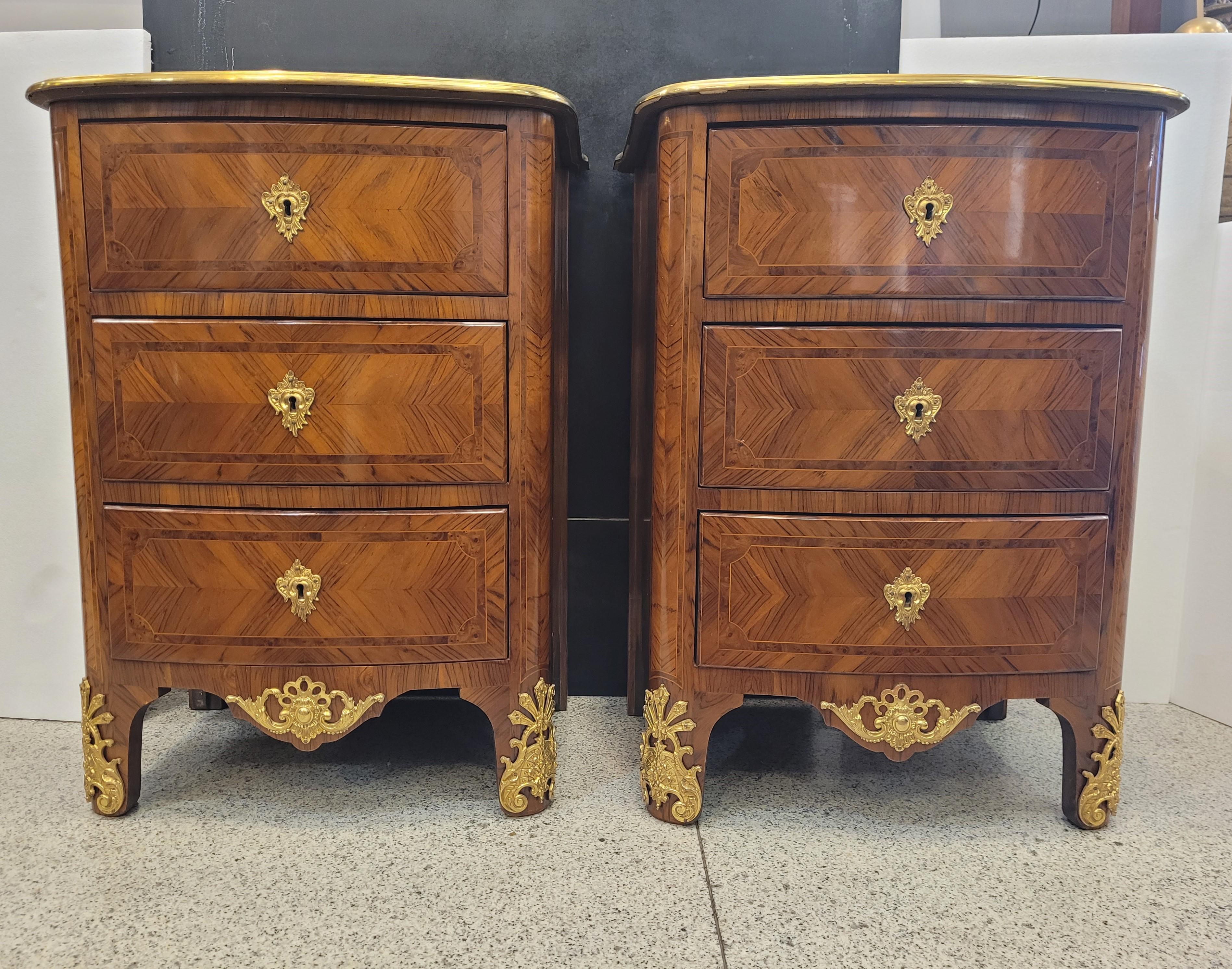 Hand-Crafted French Louis XVI Pair of Chest of Drawers, Commodes, Wood and Ormolu