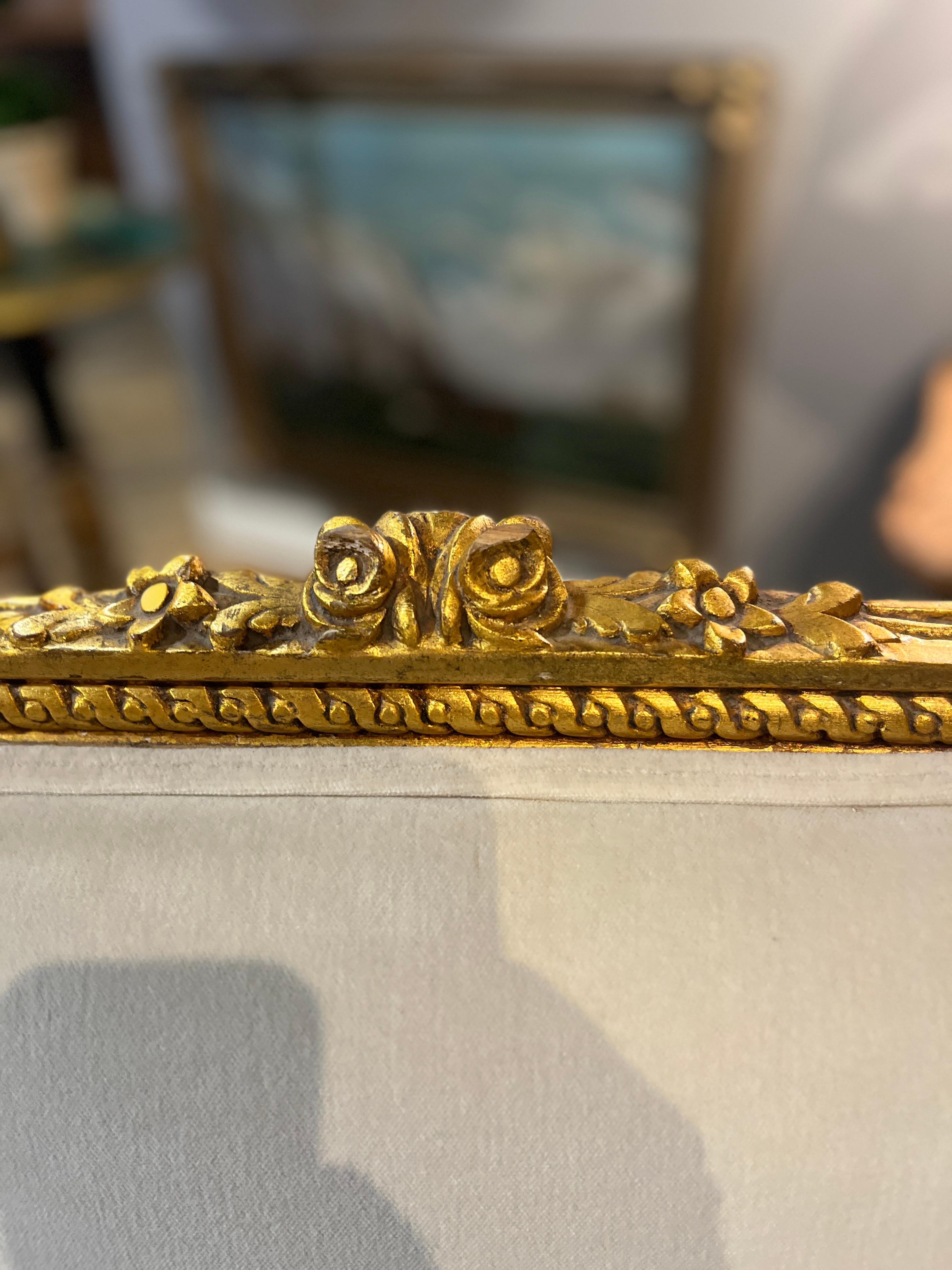 Paire de Fauteuils à La Reine de style Louis XVI en vermeil en vente 4