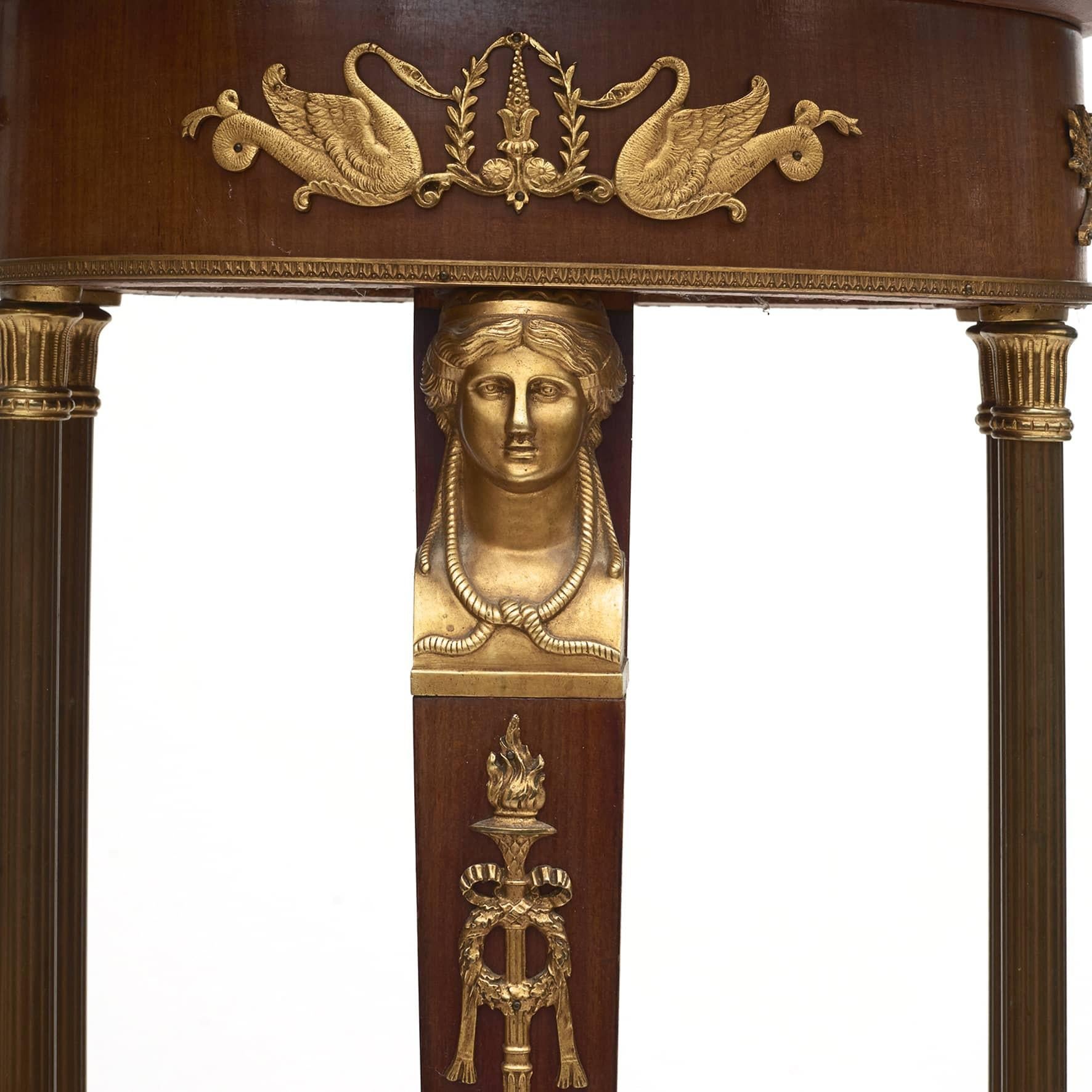 Antique French Louis XVI Pedestal, c 1900 In Good Condition For Sale In Kastrup, DK