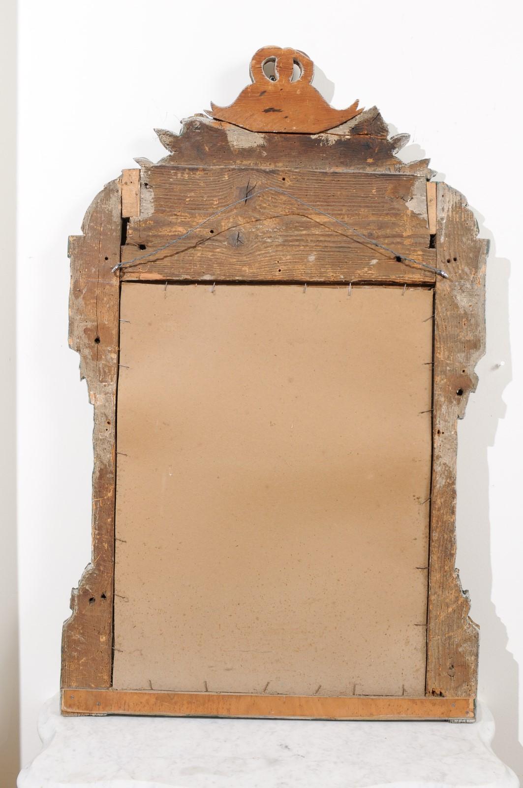 French Louis XVI Period 1770s Painted and Gilded Mirror with Quivers and Arrows For Sale 4