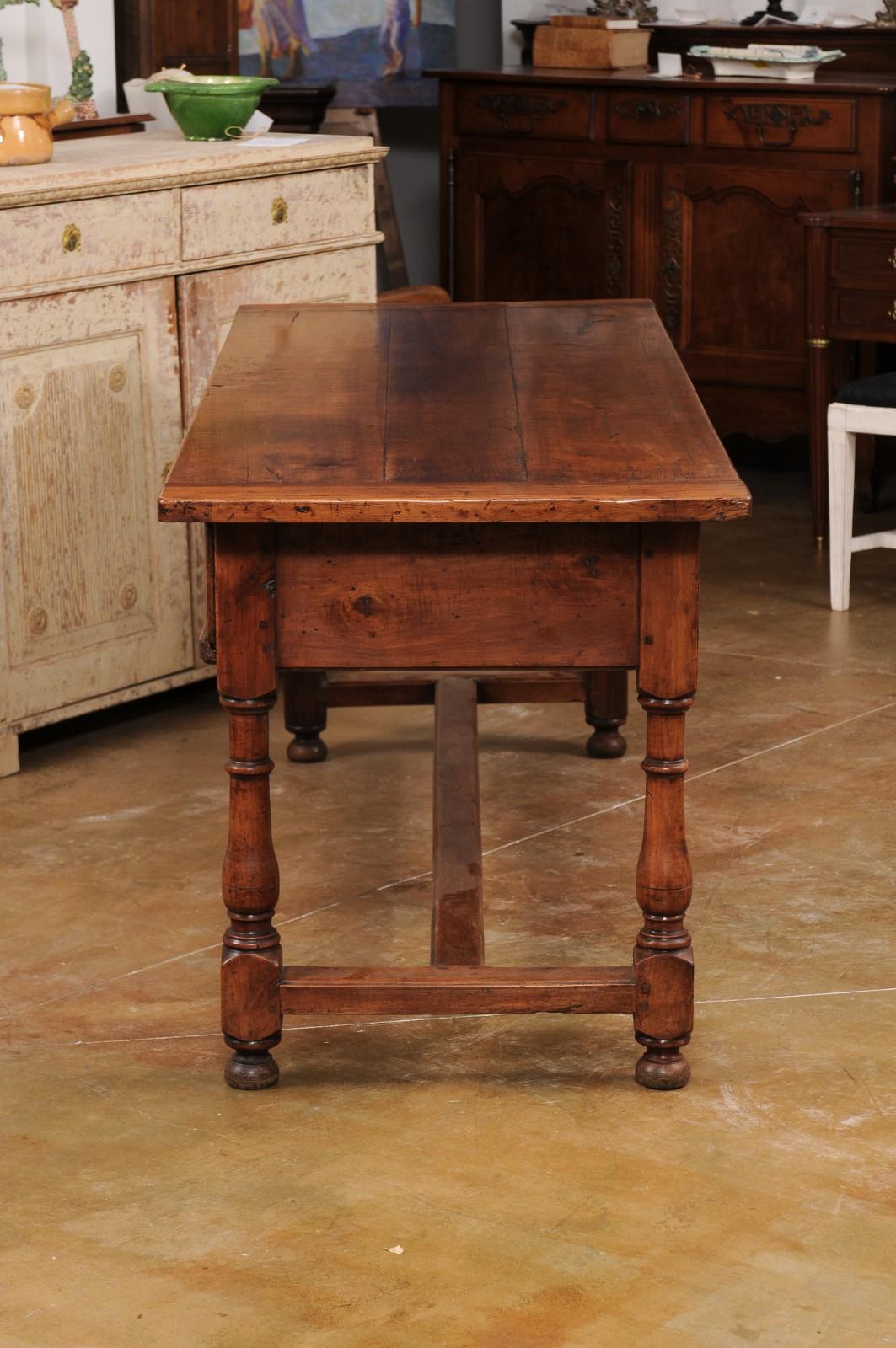 French Louis XVI Period 1790s Farm Table with Sliding Panels and Carved Heart For Sale 7