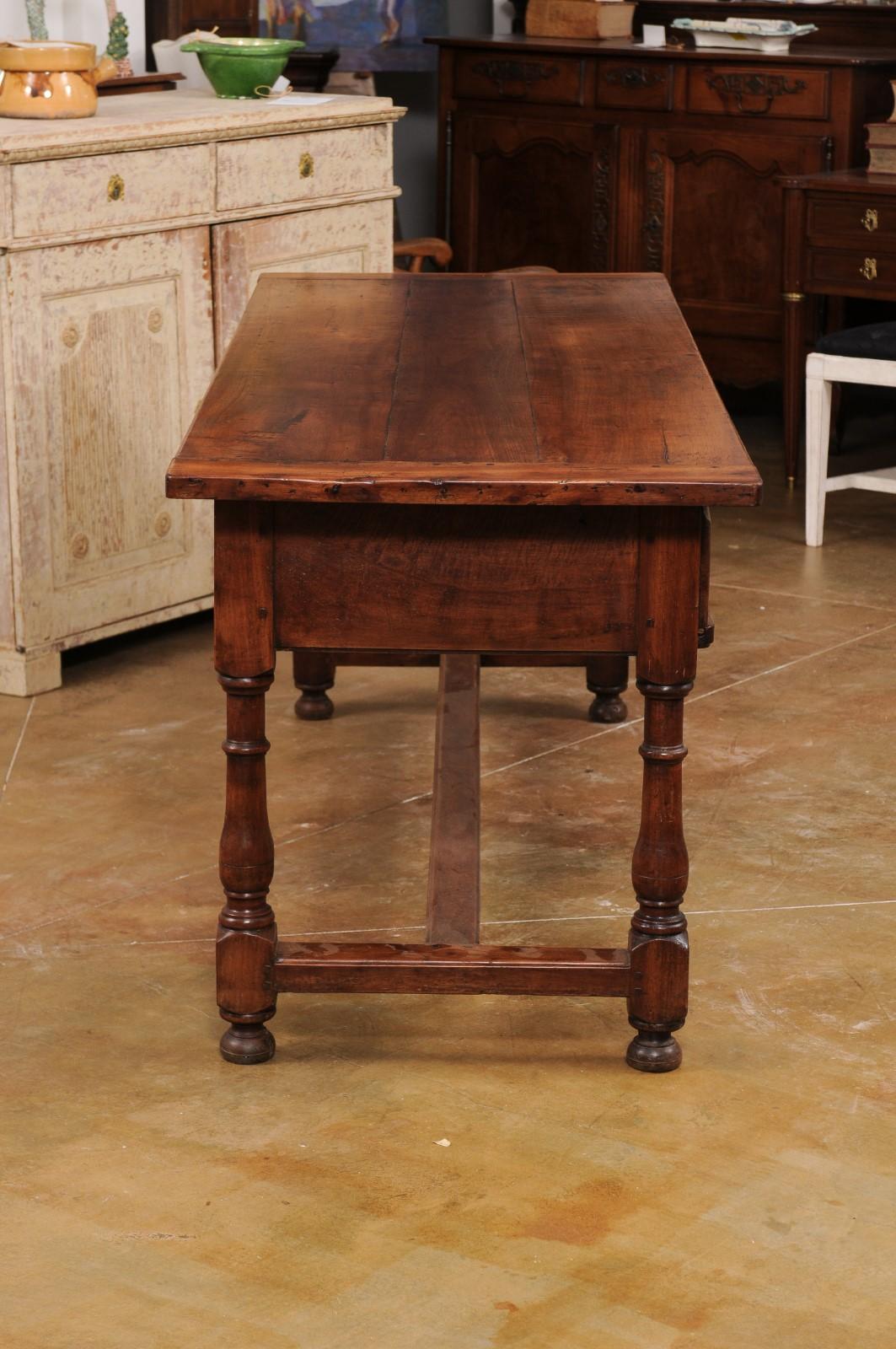 French Louis XVI Period 1790s Farm Table with Sliding Panels and Carved Heart For Sale 3