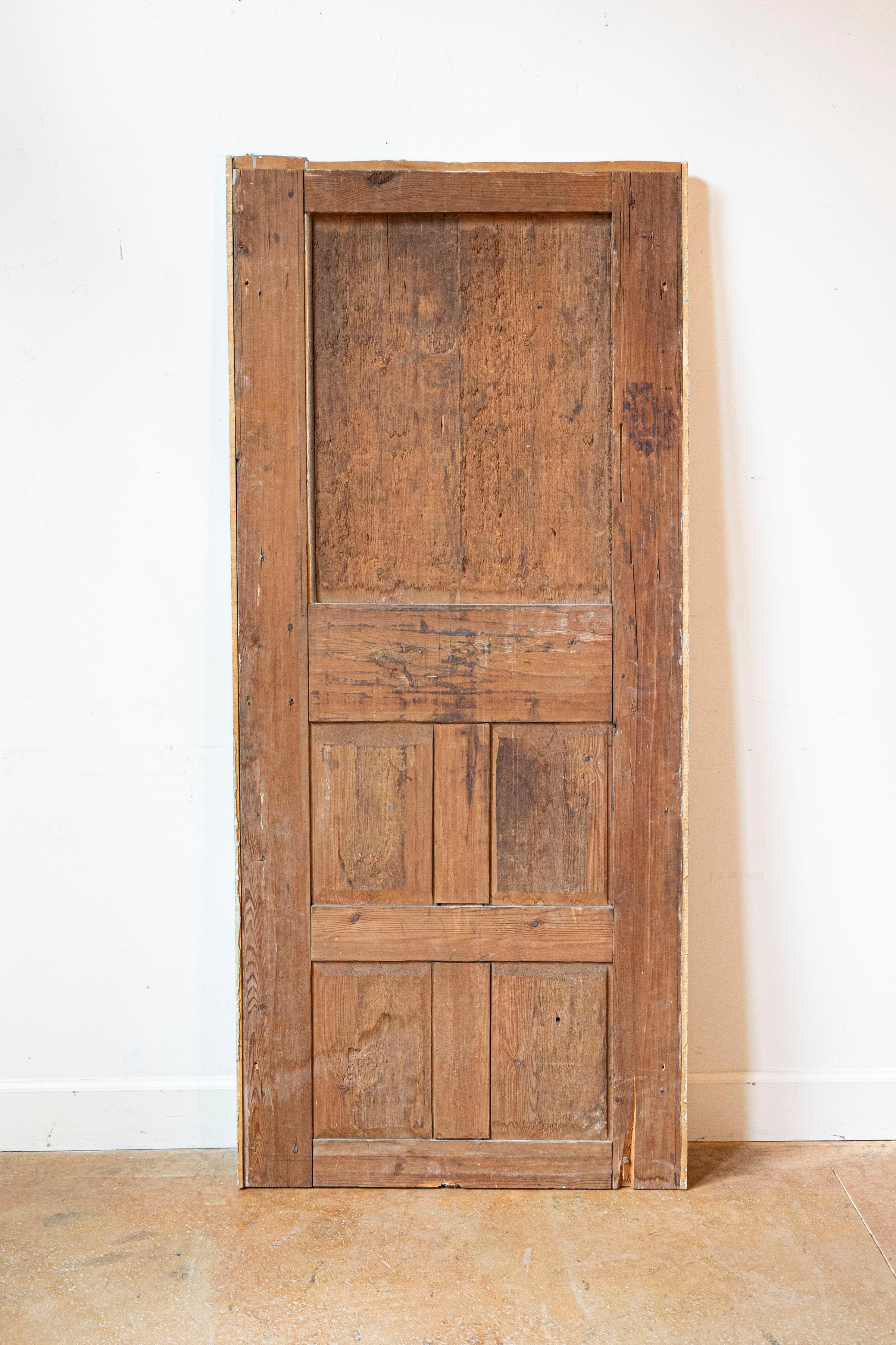 French Louis XVI Period 1790s Painted Wood Trumeau Mirror with Scrollwork Motifs For Sale 4