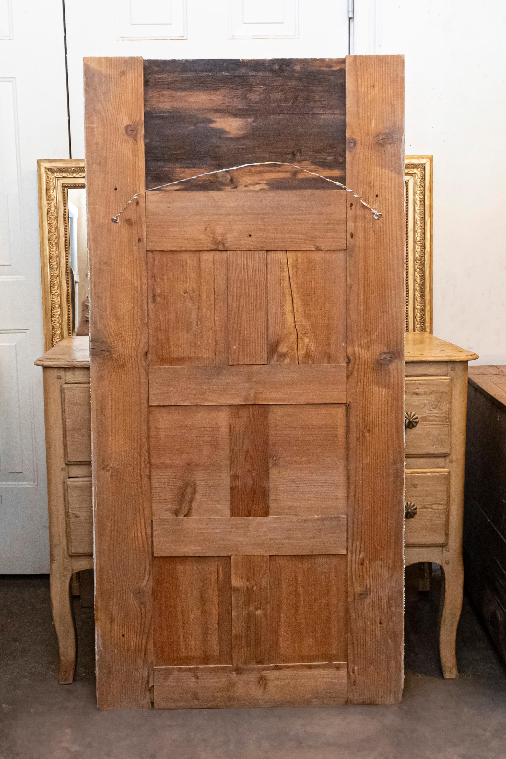 French Louis XVI Period 18th Century Painted and Parcel Gilt Trumeau Mirror 6