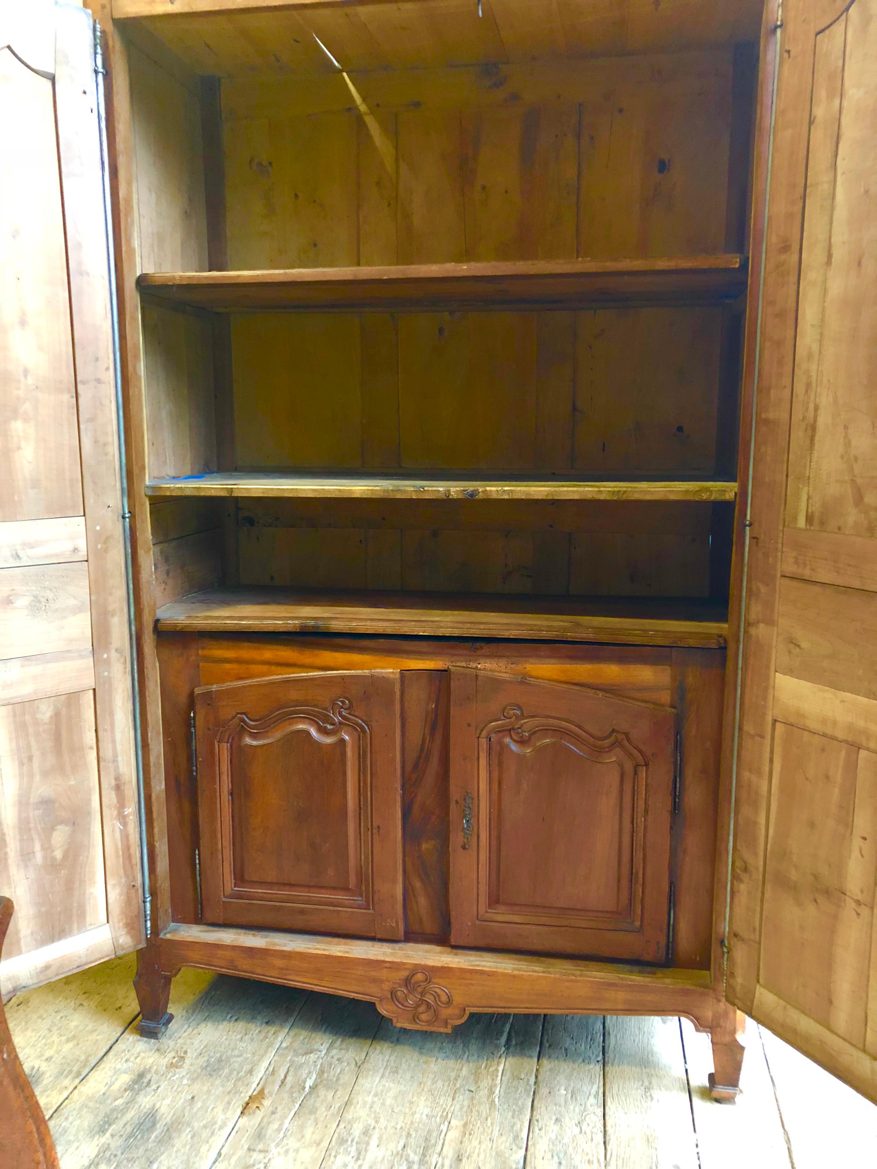 French Louis XVI Period Armoire in Walnut, circa 1790 9