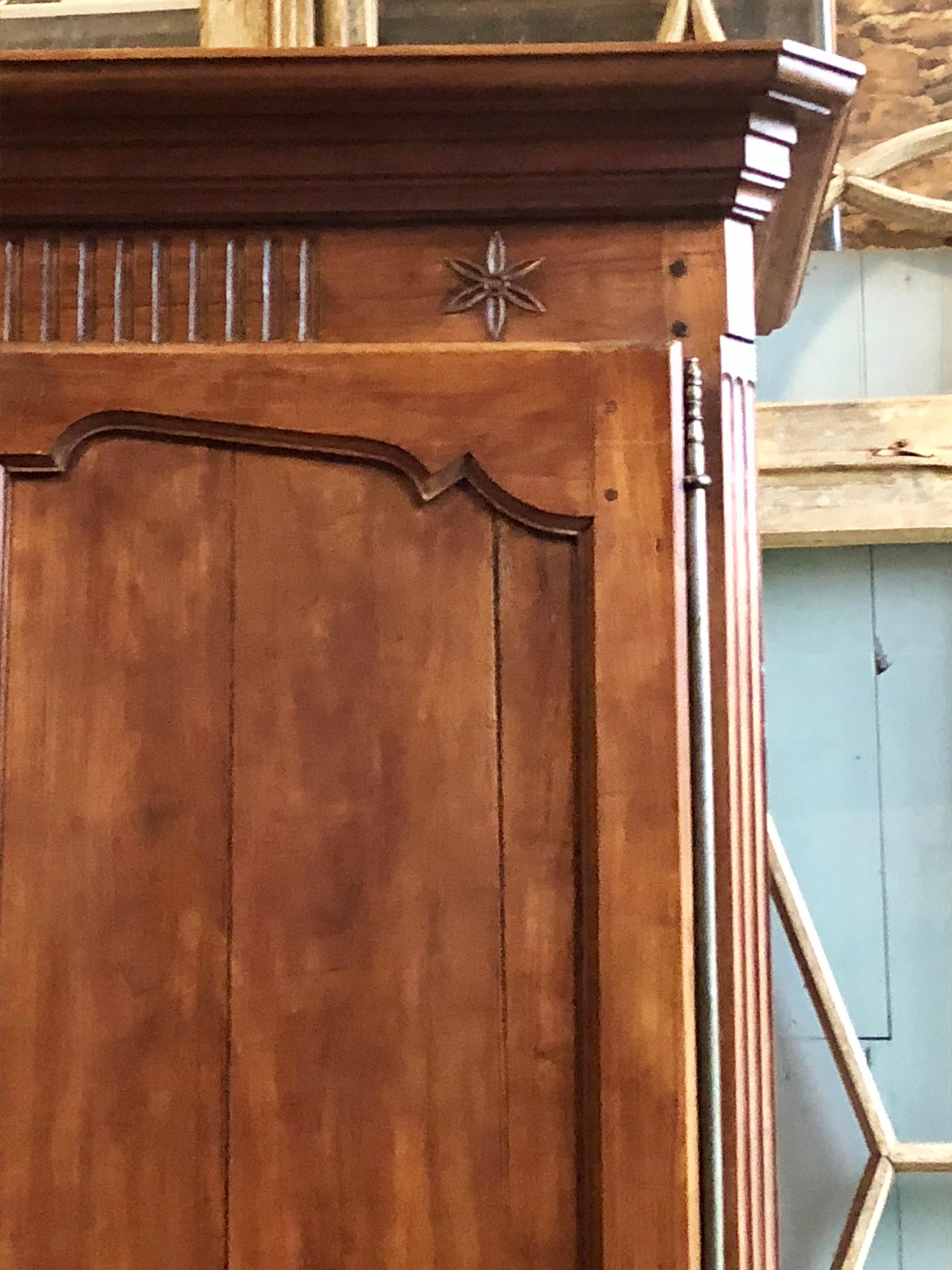 Hand-Carved French Louis XVI Period Armoire in Walnut, circa 1790
