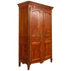 French Louis XVI Period Armoire in Walnut, circa 1790