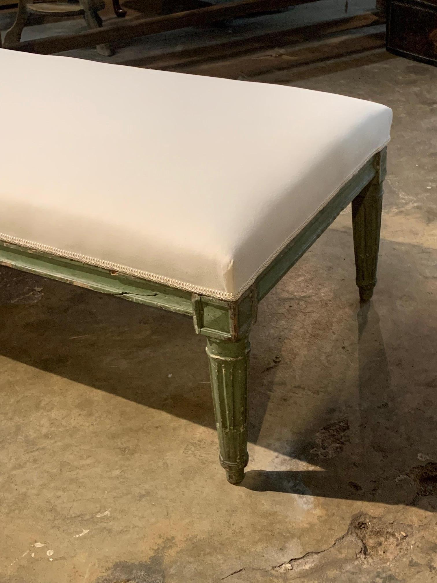 Wood French Louis XVI Period Banquette For Sale