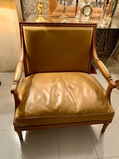 Fauteuil "Marquise" en bois sculpté d'époque Louis XVI