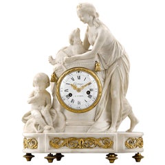 Antique French Louis XVI Period Ceres Mantel Clock by Hartingue