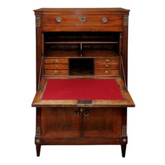 French Louis XVI Period Cherrywood Secretaire a Abattant, circa 1780