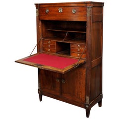 French Louis XVI Period Cherrywood Secretaire a Abattant, circa 1780