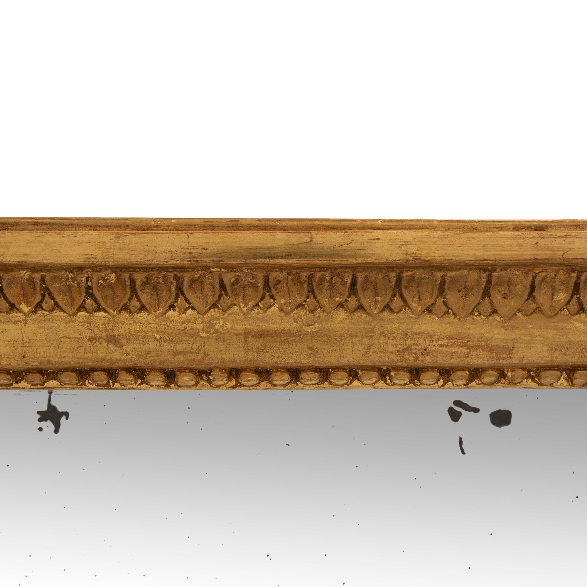 18th Century and Earlier French Louis XVI Period Giltwood Mirror