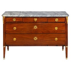 Commode en acajou d'époque J Louis XVI, estampillée par J. Canabas vers 1775