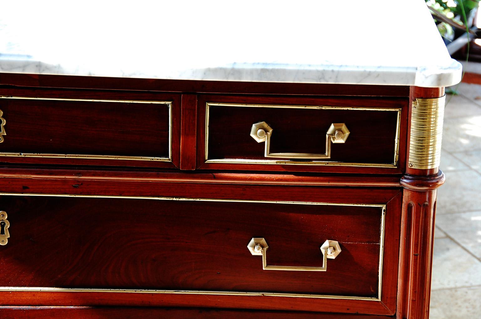 black dresser with marble top