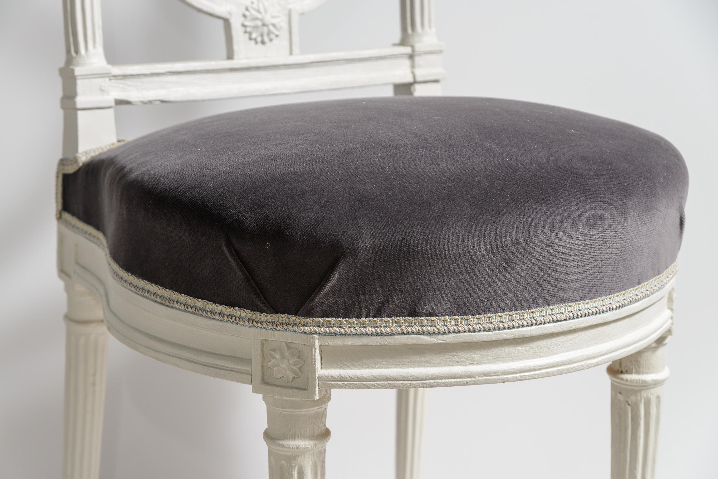 Französische bemalte Leierstühle aus der Louis-XVI-Periode, signiert Jean Baptiste Sene, um 1780 (18. Jahrhundert)