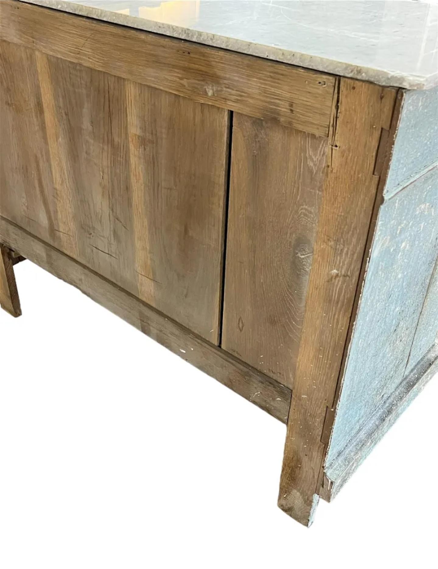 French Louis XVI Period Painted Oak Chest Of Drawers Commode For Sale 3