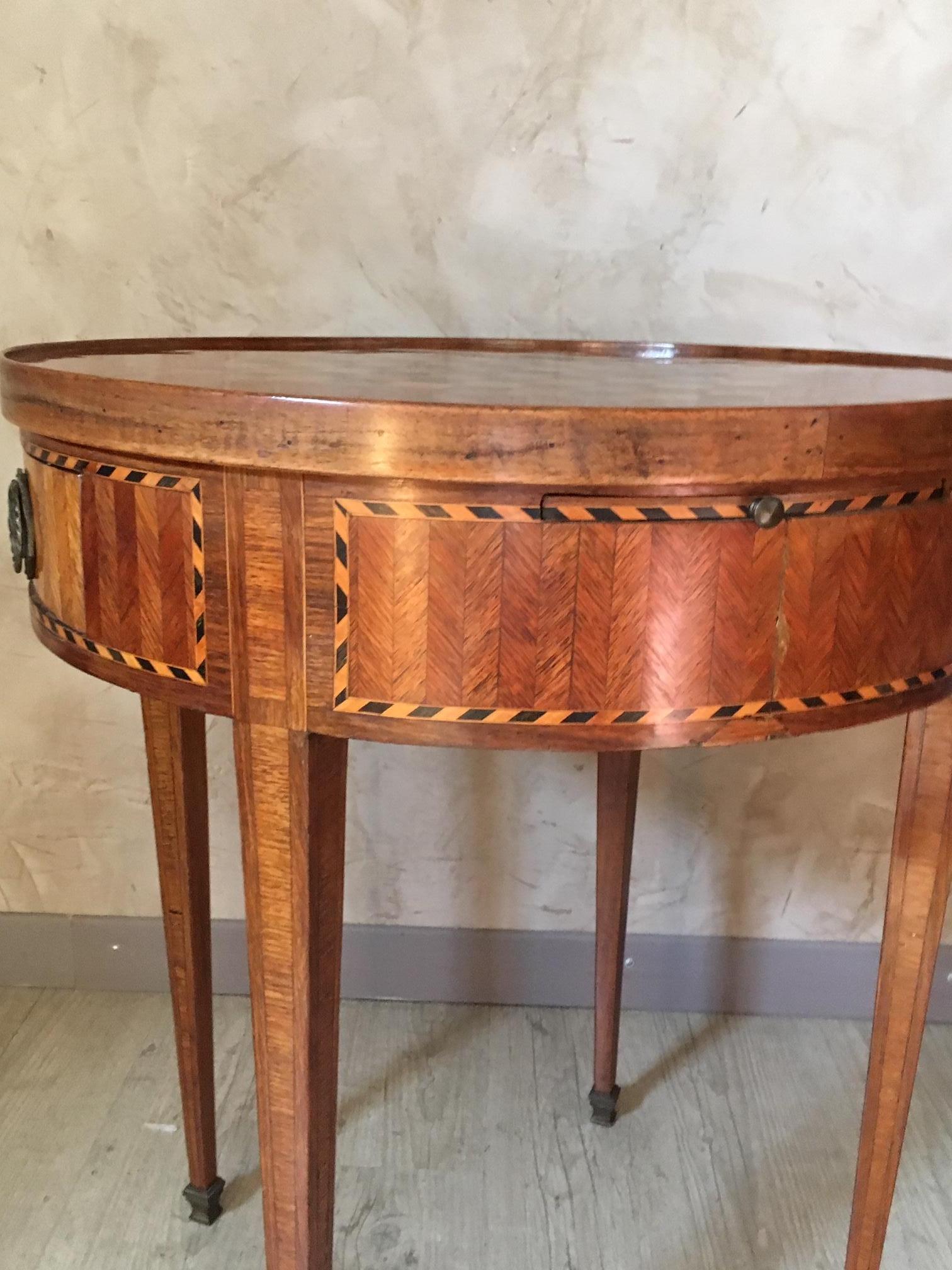 Marquetry French Louis XVI Period Signed Richard Playing Bouillotte Table