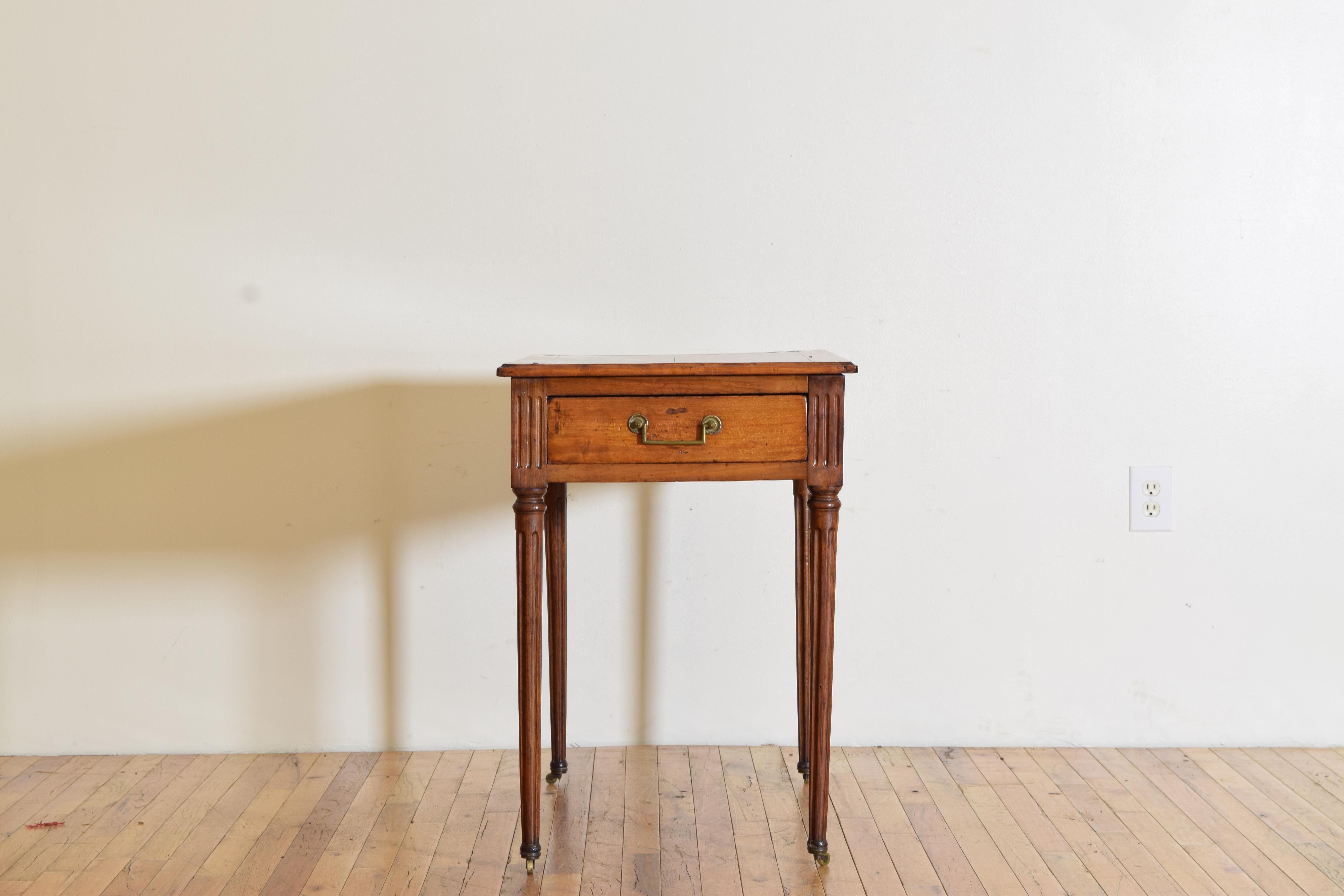 Late 18th Century French Louis XVI Period Walnut 2-Drawer Writing Table, ca. 1780