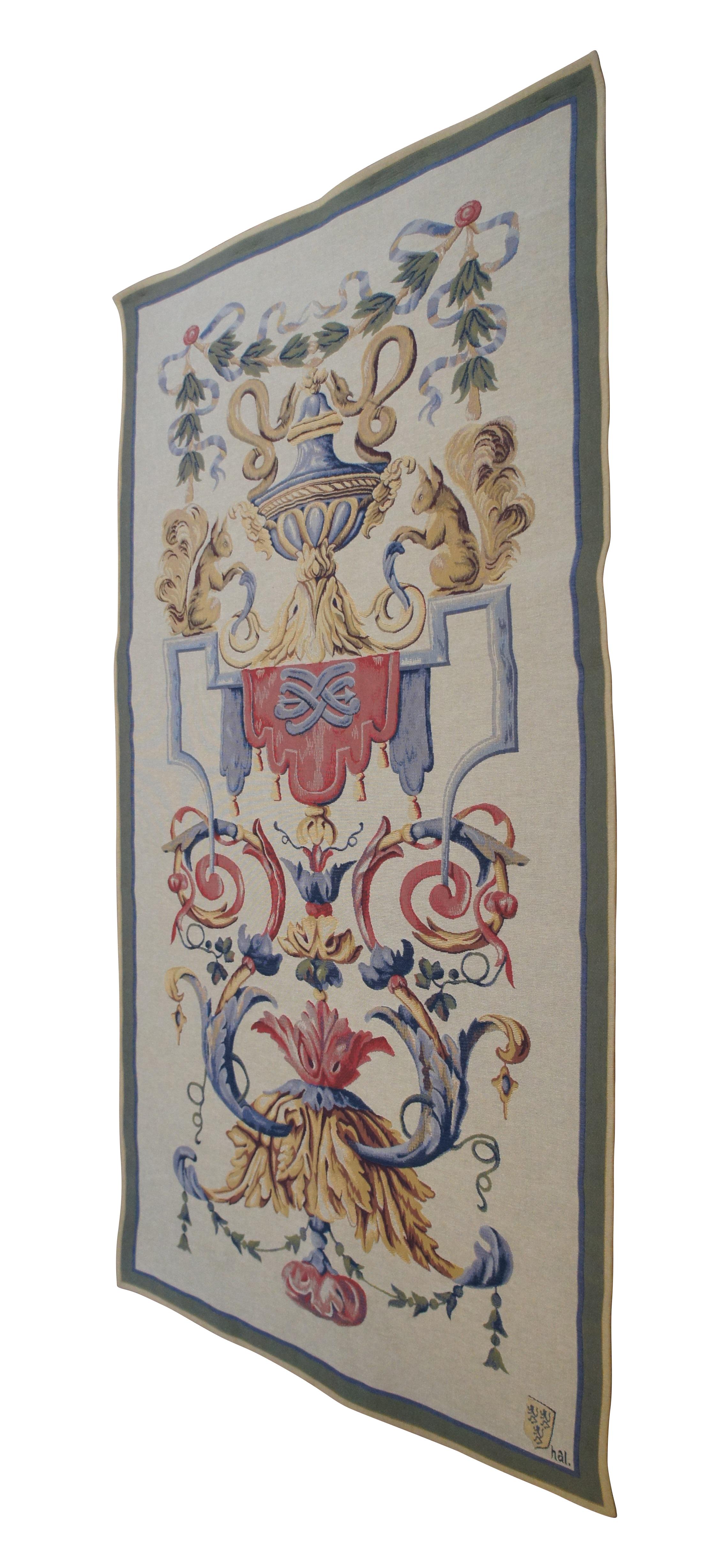 Vaux-Le-Vicomte is a genuine Jules Pansu tapestry. It is adapted from the wainscoting decorating the 