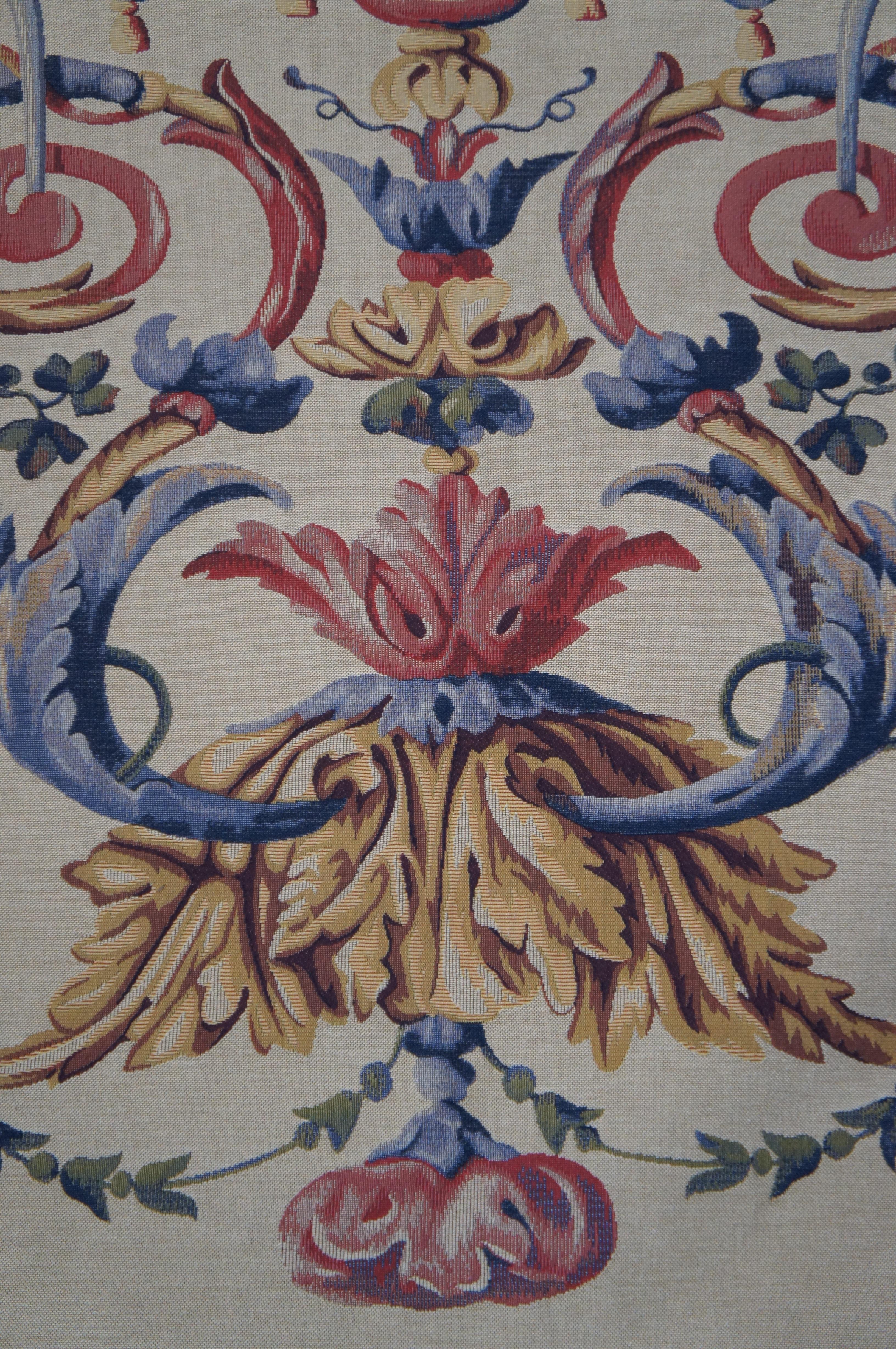 20th Century French Louis XVI Point Des Meurins Arms of Vaux le Vicomte Jacquard Tapestry 65