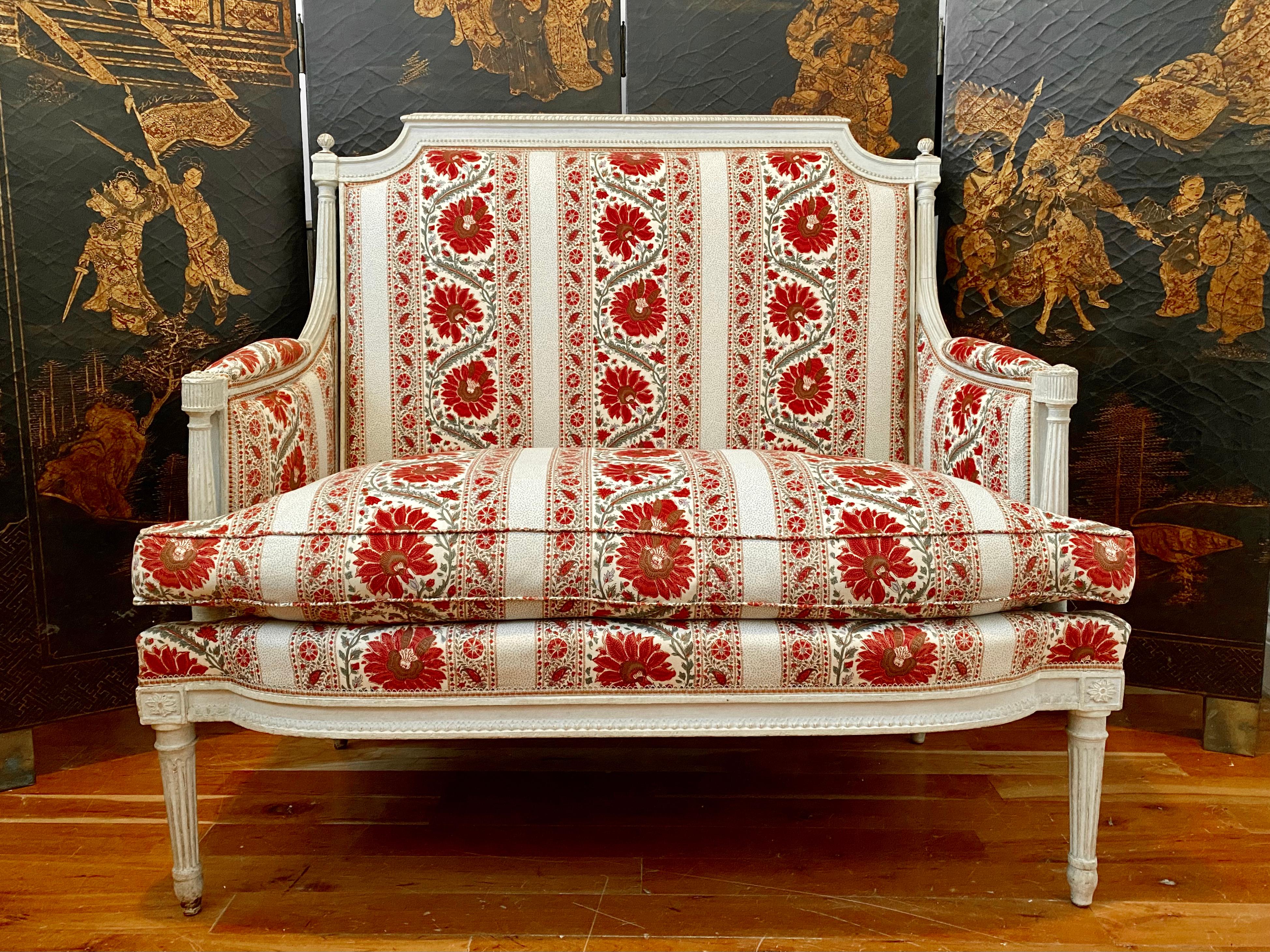 Painted French Louis XVI Provençal Settee, 18th Century For Sale