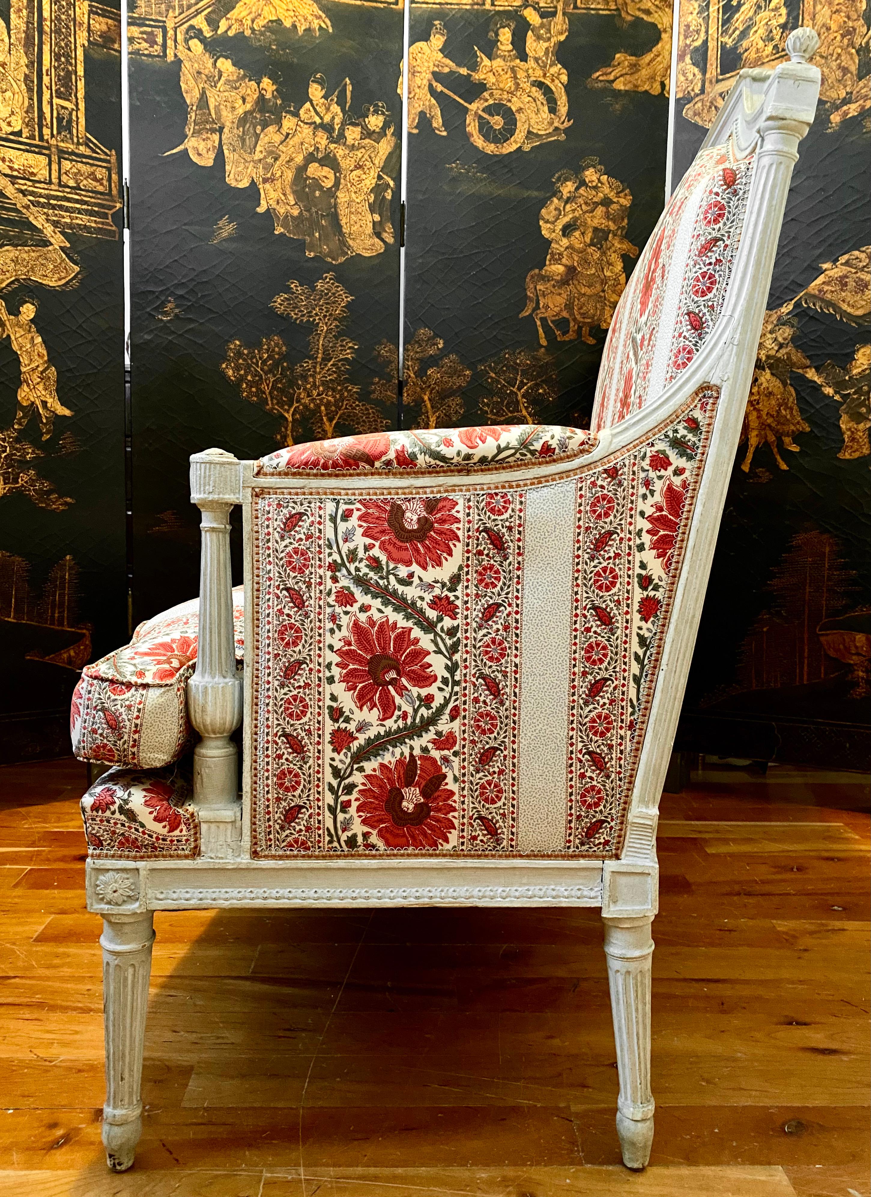 Französisches Louis XVI-Sofa im provenzalischen Stil, 18. (Gemalt) im Angebot