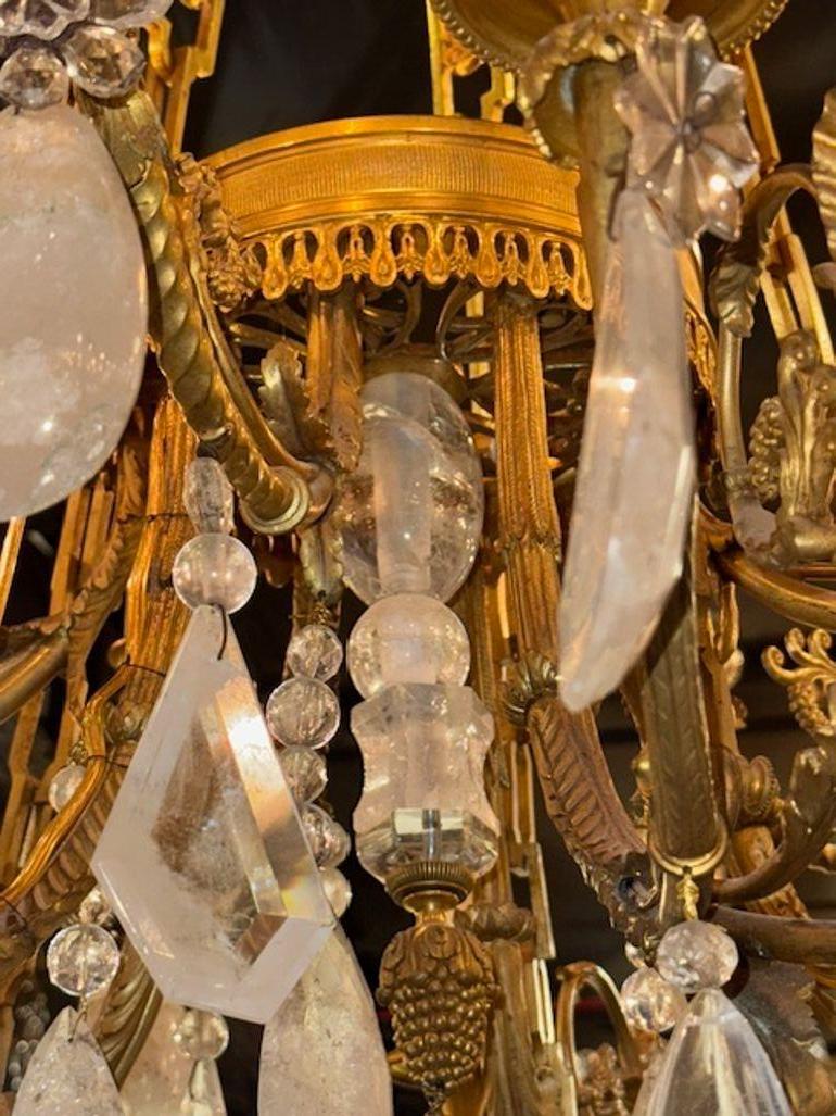 Lampadario francese Luigi XVI in cristallo di rocca in vendita 2