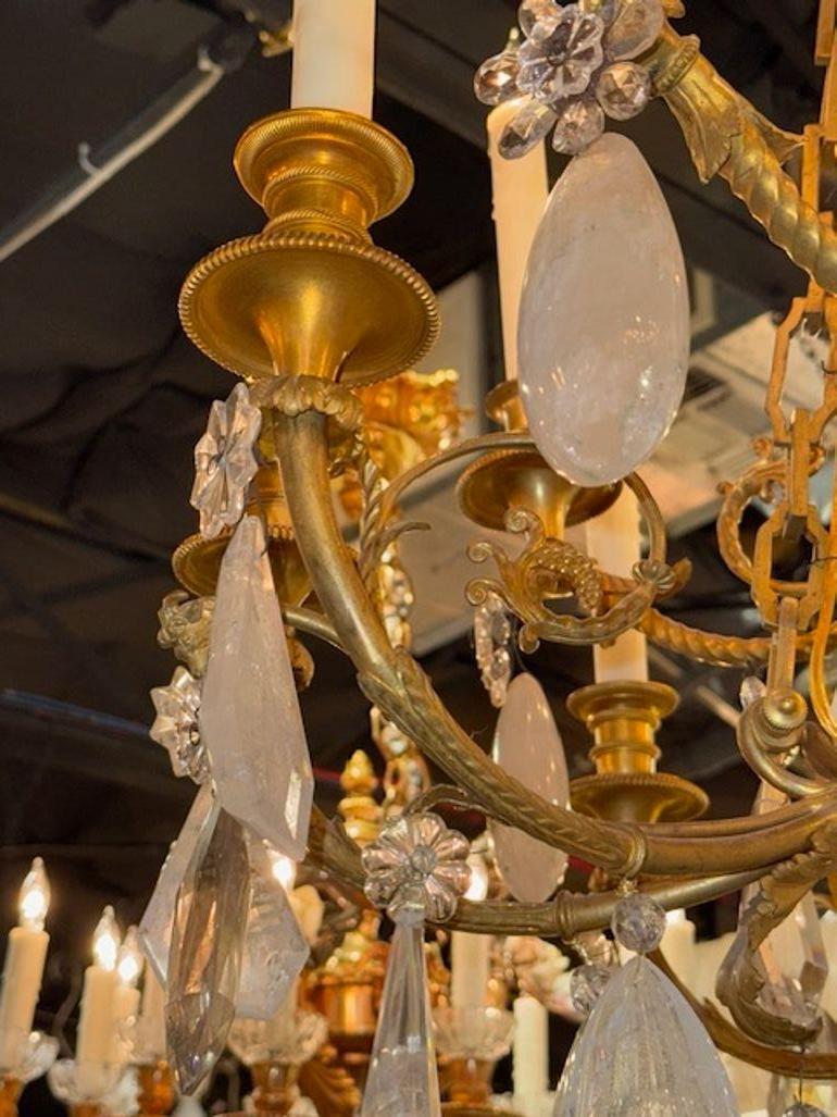 Lampadario francese Luigi XVI in cristallo di rocca in vendita 4