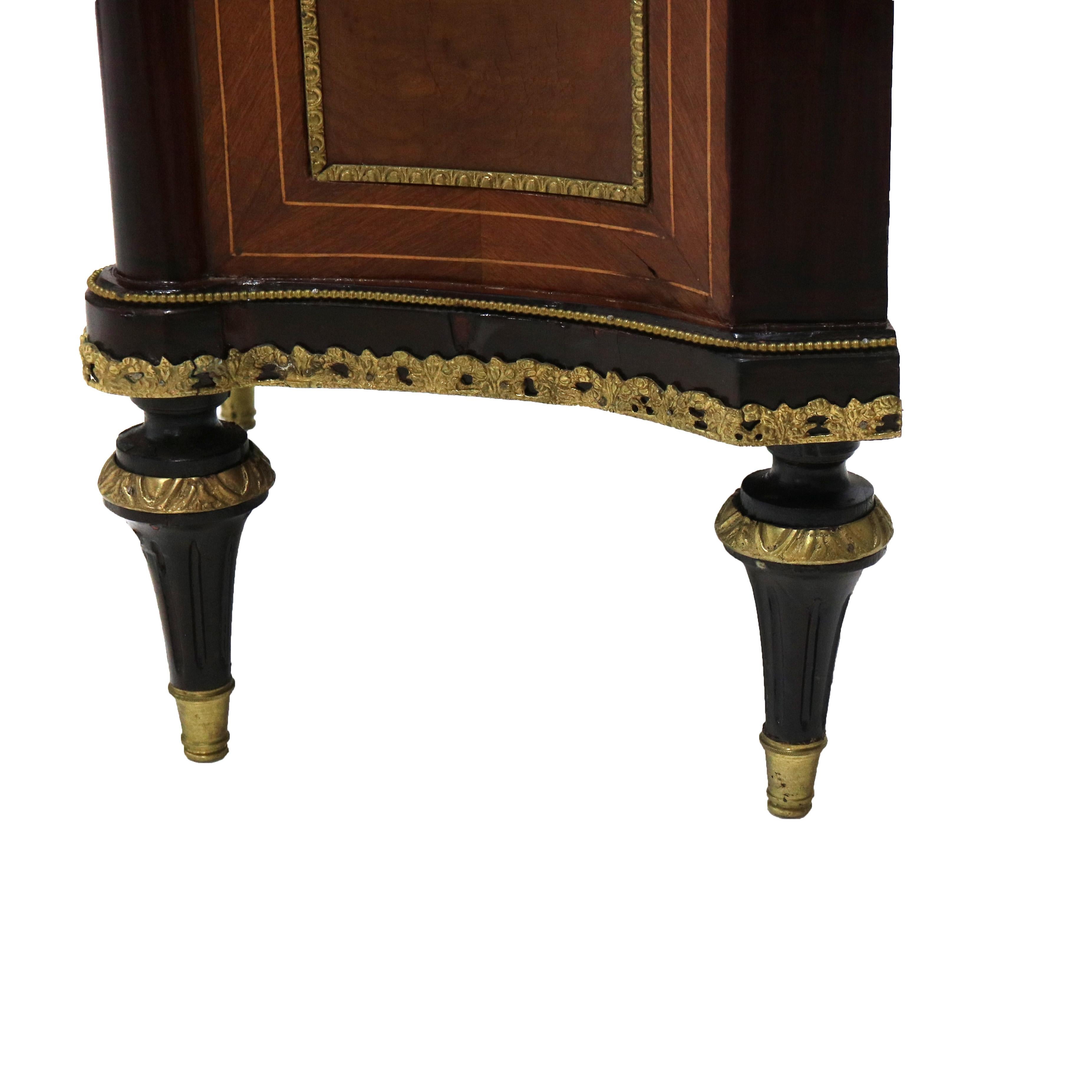 French Louis XVI Rosewood, Kingwood Marquetry & Ormolu Side Cabinet 20thC For Sale 6