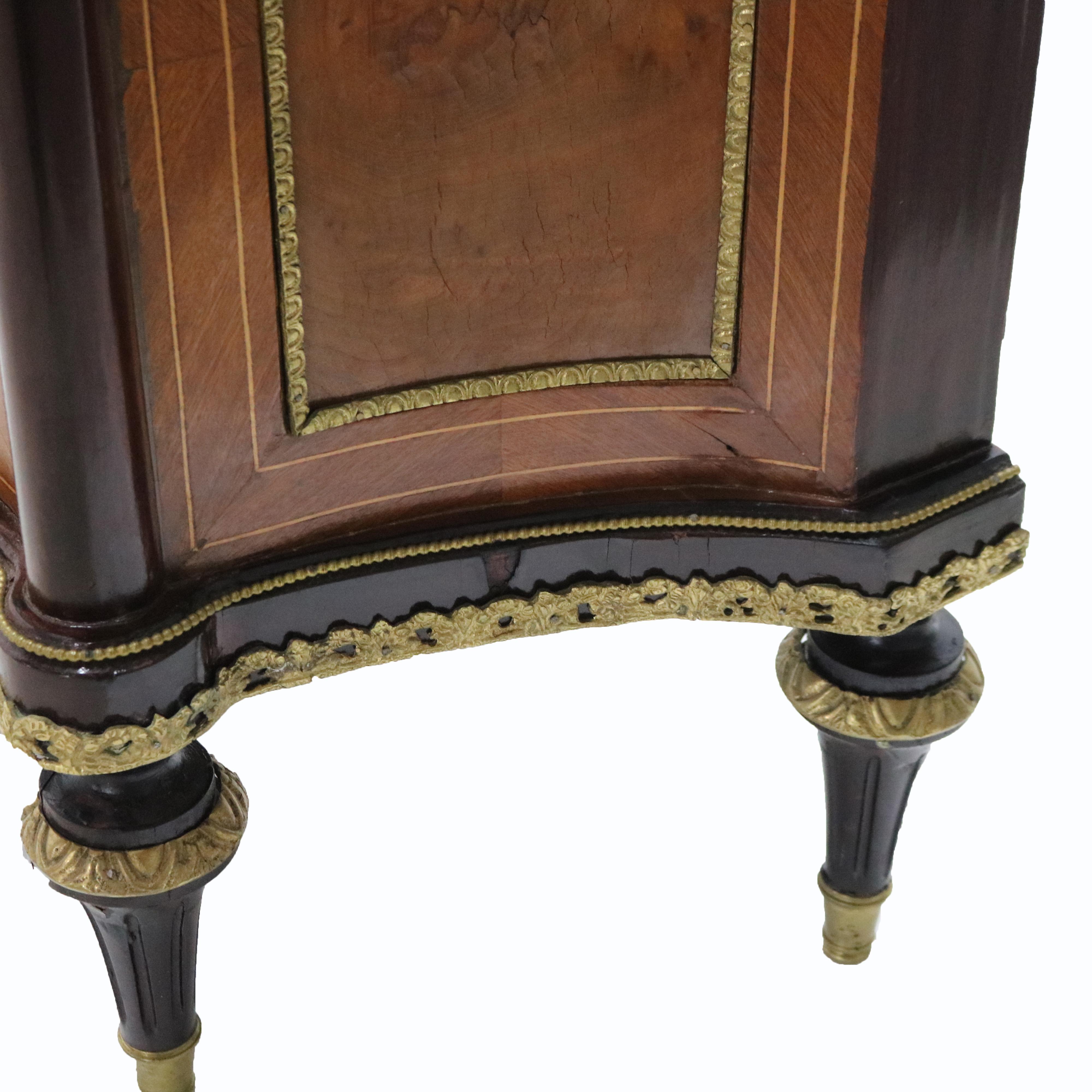 French Louis XVI Rosewood, Kingwood Marquetry & Ormolu Side Cabinet 20thC For Sale 7