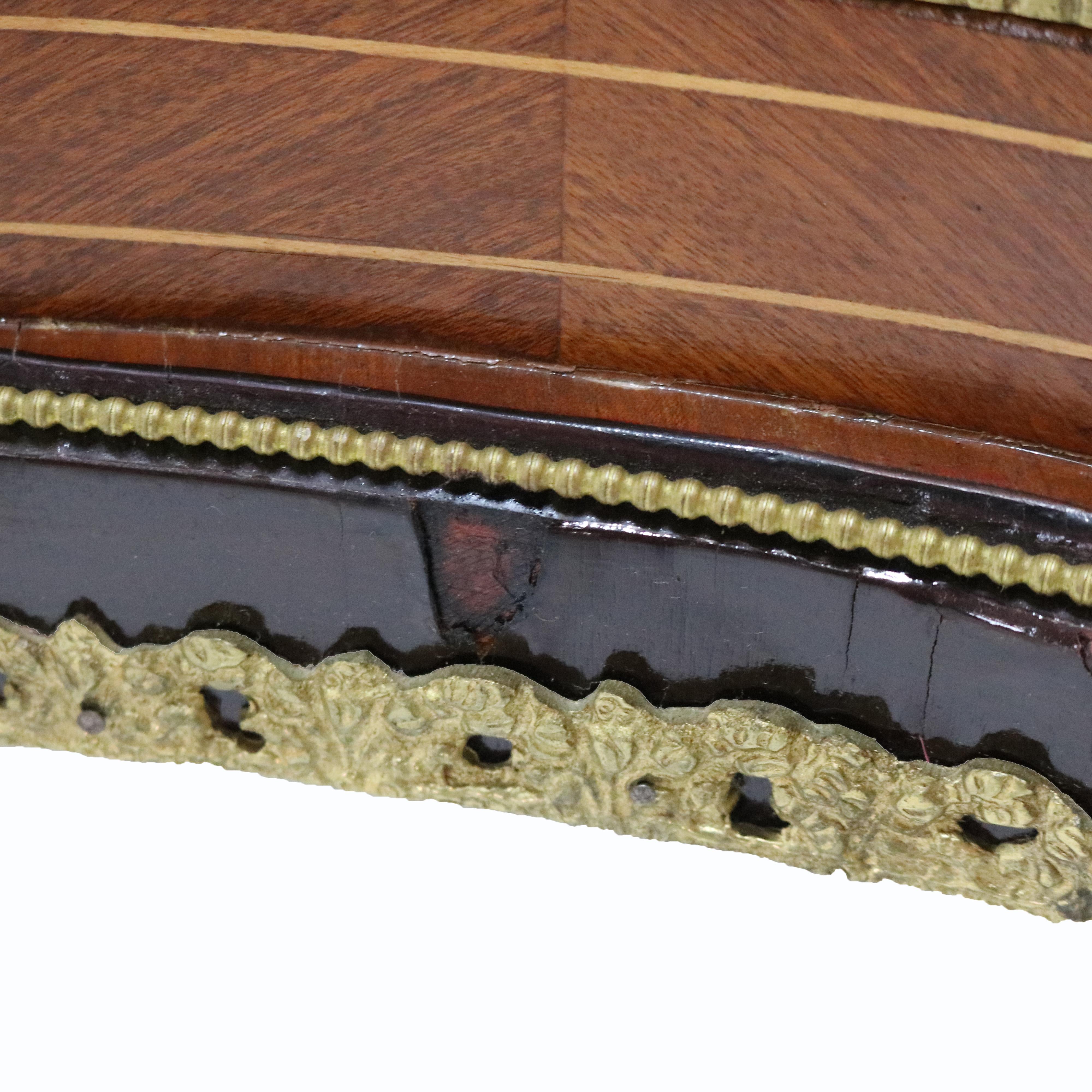 French Louis XVI Rosewood, Kingwood Marquetry & Ormolu Side Cabinet 20thC For Sale 5