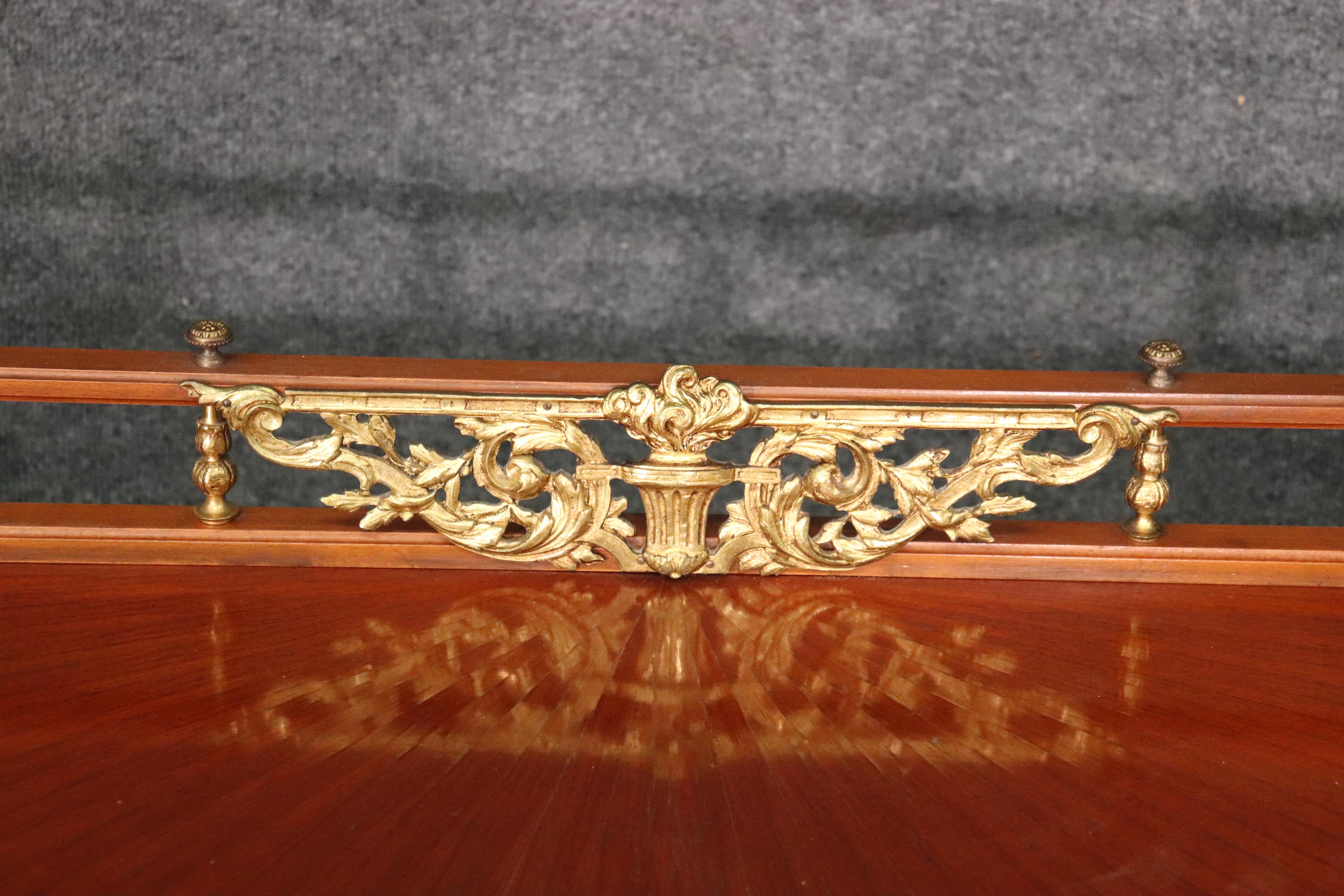Mid-20th Century French Louis XVI Satinwood Bronze Mounted Writing Table Desk Bureau Plat C1950