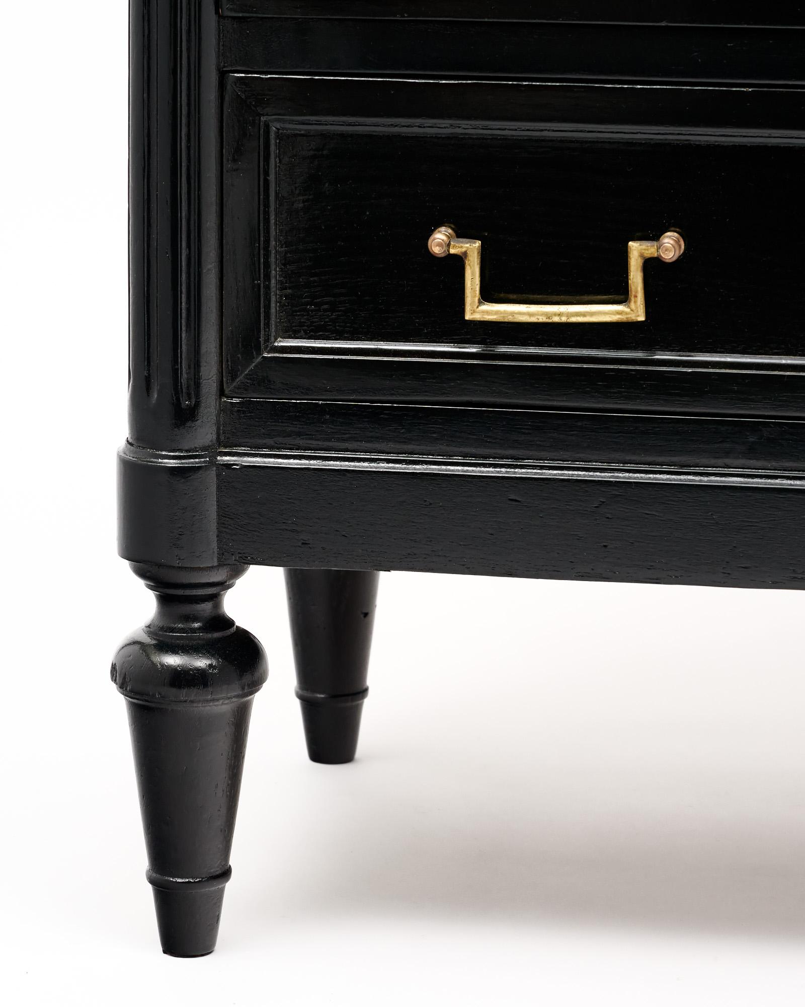 Brass French Louis XVI Semainier with Marble For Sale